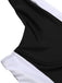 Black 1930s Contrast One-Piece Swimsuit — because 1930s glamour never goes out of style