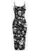 Black 1930s Floral Vintage Classic Dress 3
