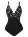 She's wearing Black 1930s Polka Dots One-Piece Swimsuit and the whole beach remembers the 1930s