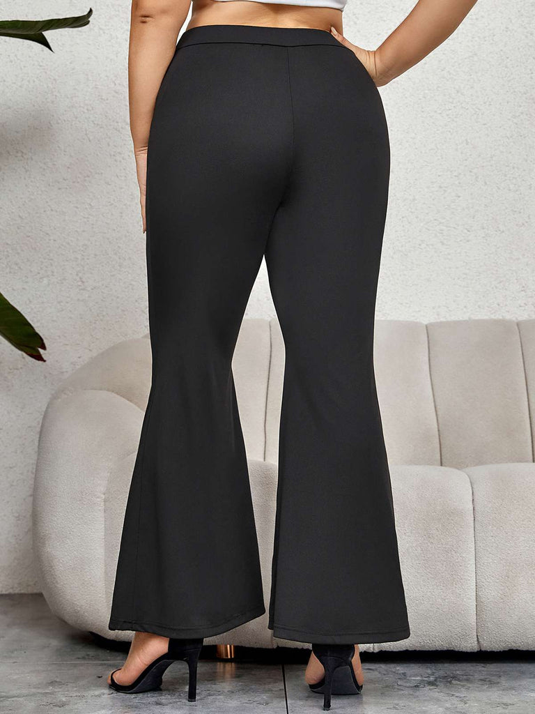 Black 1930s Solid Flare Pants — vintage elegance for the modern woman