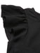 Black 1930s Solid Ruffle Sleeves Belted Jumpsuit, vintage romper, retro jumpsuit - perfect for women who love vintage and retro fashion