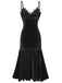 Black 1930s Spaghetti Strap Cross Lace Dress: where 1930s romance meets her modern spirit