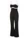 Black 1930s Spaghetti Straps Colorblock Jumpsuit, vintage romper, retro jumpsuit - perfect for women who love vintage and retro fashion