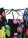 Black 1930s Square Neck Floral Maxi Dress - vintage dress, retro fashion, classic black