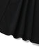 Black 1930s V-Neck Floral Lace Fishtail Dress - vintage dress, retro fashion, classic black