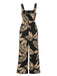 Black 1930s Wide-Straps Plants Jumpsuit, vintage romper, retro jumpsuit - perfect for women who love vintage and retro fashion