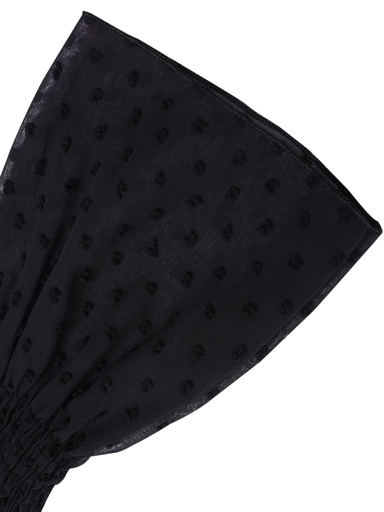 1940s Dots Half Turtleneck Chiffon | 1940s | vintage dress, retro fashion