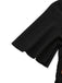 Black 1940s Embroidery Boho V-Neck Dress - vintage dress, retro fashion, classic black