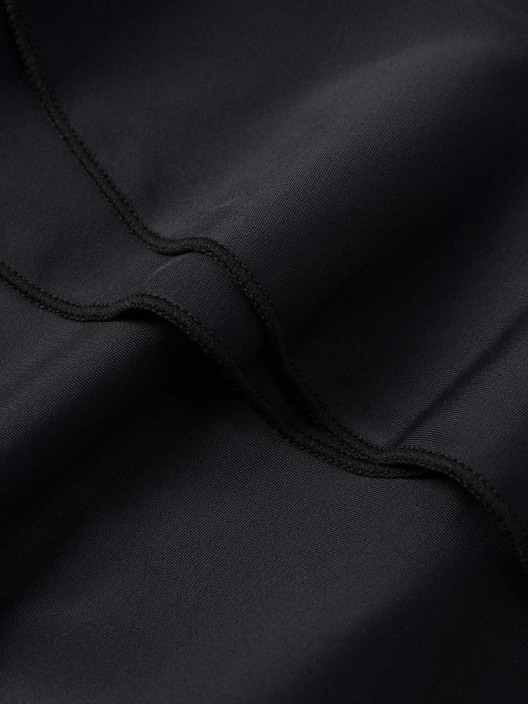 Black 1940s Layered Hem Halter Swimdress — the kind of 1940s dress that makes strangers smile