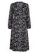 She slips into this Black 1940s Leopard V-Neck Wrap Dress and suddenly it's a 1940s daydream