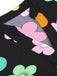 Black 1940s V-Neck Colorful Floral Dress — the kind of 1940s dress that makes strangers smile