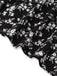 Black 1940s V-Neck Puff Ditsy Floral Dress - vintage dress, retro fashion, classic black