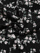 Black 1940s V-Neck Puff Ditsy Floral Dress - vintage dress, retro fashion, classic black