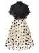 Black 1950s 3D Floral Ruffle A-line Dress, vintage dress, retro fashion, rockabilly, pin-up fashion - perfect for women who love vintage and retro fashion