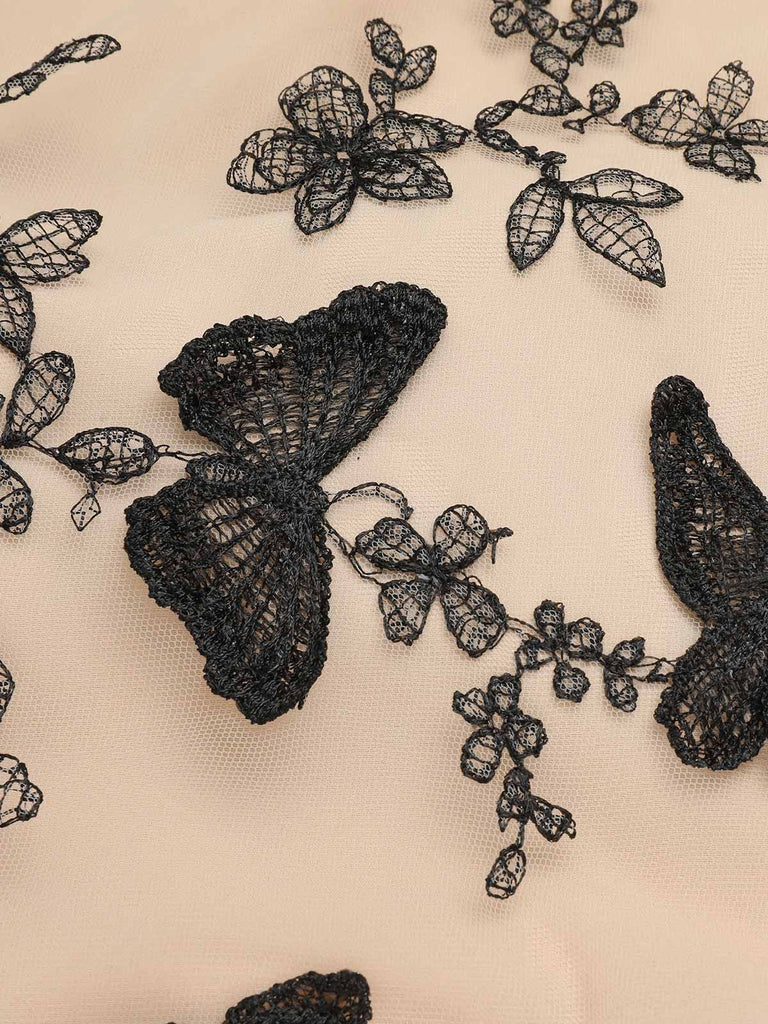 Black 1950s Butterfly Patchwork Vintage Dress: timeless style reimagined