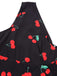 Black 1950s Cherry Sleeveless Dress — the kind of 1950s dress that makes strangers smile