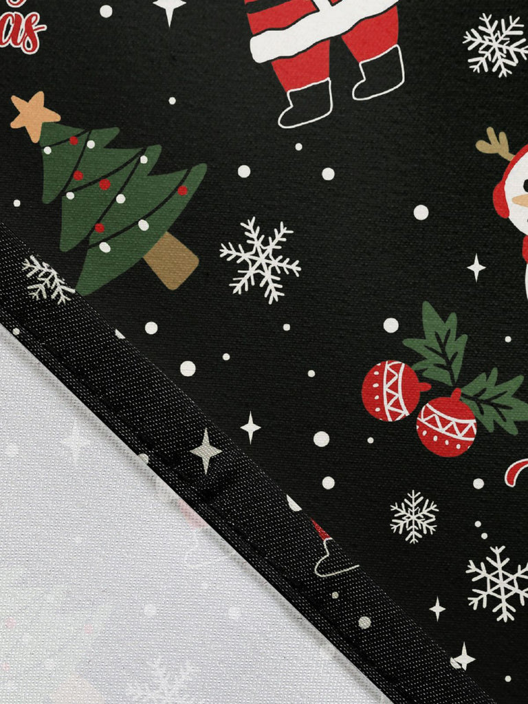 Black 1950s Christmas Print Lace-Up Dress - vintage dress, retro fashion, rockabilly