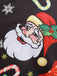 Black 1950s Christmas Santa Belted Dress — the kind of 1950s dress that makes strangers smile