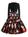 Black 1950s Christmas V-Neck Santa Claus Dress: timeless style reimagined