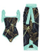 Black 1950s Dragonfly Lace-up Swimsuit & Cover-up: timeless style reimagined