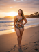 [Plus Size] Black 1950s Floral Print Lace-Up Halter Swimsuit, vintage swimsuit, pin-up swimwear - perfect for women who love vintage and retro fashion