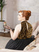Black 1950s Gold Glitter Patchwork Dress, vintage dress, retro fashion, rockabilly, pin-up fashion - perfect for women who love vintage and retro fashion