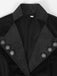 Black 1950s Gothic Lapel Bell Sleeve Lace Coat - vintage fashion, retro style, classic black