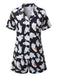 Black 1950s Halloween Ghost Print Shirt Shorts Pajamas, vintage fashion, retro style, rockabilly, pin-up fashion - vintage inspired fashion