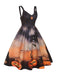 Black 1950s Halloween Pumpkin Swing Dress: timeless style reimagined