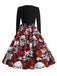 This Black 1950s Halloween Roses Skull Petal Collar Dress wraps her in 1950s elegance, one twirl at a time