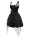 Black 1950s Halloween Skeleton Hand Spiderweb Rose Dress, vintage dress, retro fashion, rockabilly, pin-up fashion - perfect for women who love vintage and retro fashion
