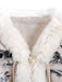 Black 1950s Ink Landscape Painting Fur Cloak: 1950s tailoring for the woman who leads