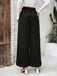 Black 1950s Polka Dot Elastic Waist Pants - vintage fashion, retro style, classic black