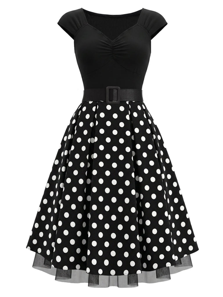 [Pre-Sale] Black 1950s Mesh Vintage Classic Dress 3