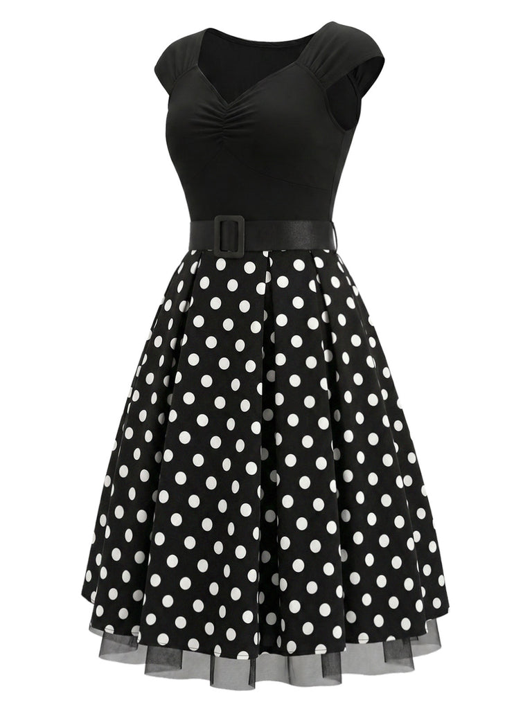 [Pre-Sale] Black 1950s Mesh Vintage Classic Dress 4
