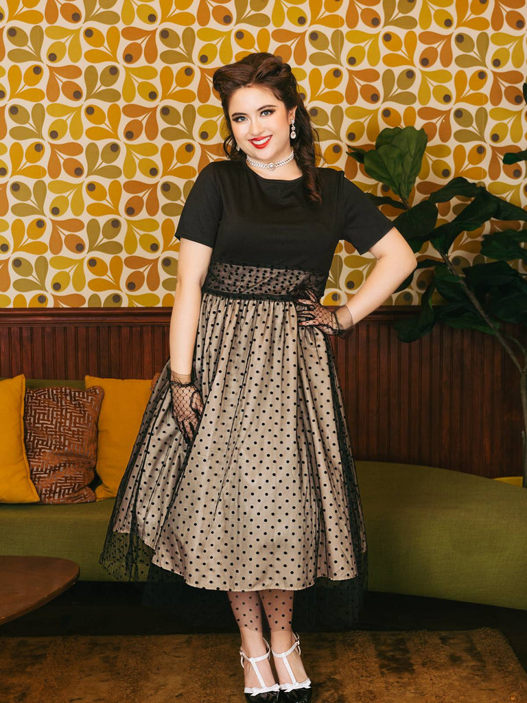 1950s Polka Dot Swing Dress | 1950s | vintage dress, retro fashion