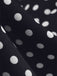 Black 1950s Polka Dots Ruffles Dress — the kind of 1950s dress that makes strangers smile
