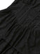 Black 1950s Puff Corset Hollow Knit Dress - vintage dress, retro fashion, rockabilly
