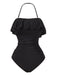 1950s Ruffles Halter OnePiece Swimsuit | 1950s | vintage swimsuit, retro beachwear