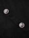 Black 1950s Silver Buttons Solid Coat - vintage fashion, retro style, classic black