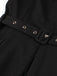 Black 1950s Solid 3D Rose Lapel Swing Dress - vintage dress, retro fashion, rockabilly