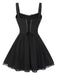 Solid Sleeveless Lace Mini Dress | vintage dress, retro fashion