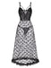 This Black 1950s Spaghetti Strap Heart Lace Nightgown wraps her in 1950s elegance, one twirl at a time