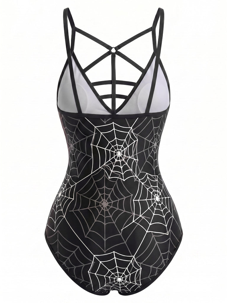 [Pre-Sale] Black 1950s One Piece One Piece Swimsuit 3