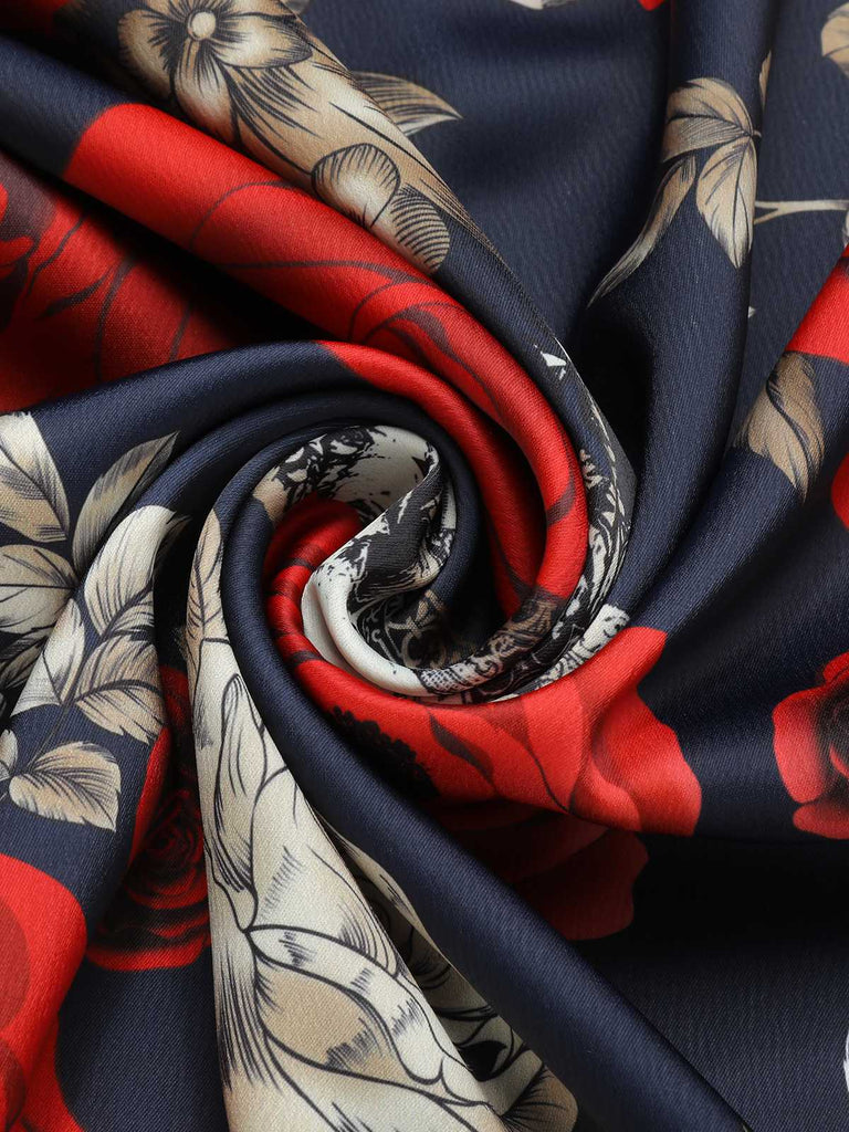 Black 1950s Sweetheart Skeleton Rose Swing Dress: timeless style reimagined