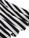 This Black 1950s Vertical Stripes Halter Dress wraps her in 1950s elegance, one twirl at a time