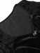 Black 1960s Gothic Flocked Dress - vintage dress, retro fashion, classic black