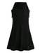 Black 1960s Gothic Ruched Mermaid Maxi Skirt - vintage skirt, retro style, classic black