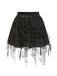 She sways in this Black 1960s Grommet Halloween Spider Web Lace Skirt and it's pure 1960s magic