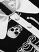 Black 1960s Halloween Skeleton Lapel Mod Dress — a 1960s silhouette that turns sidewalks into runways